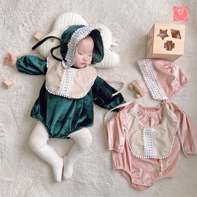 Body Nhung Dài Tay Yếm Tháo Rời