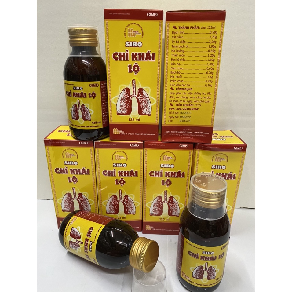 Siro Chỉ Khái Lộ bổ phế chỉ khái giảm ho, làm ấm họng, giảm viêm họng, giảm đờm, hết khò khòe