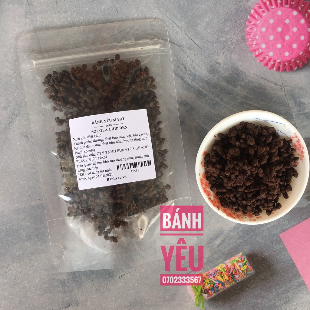 Socola Chip Đen-CHIA 100g - BK11