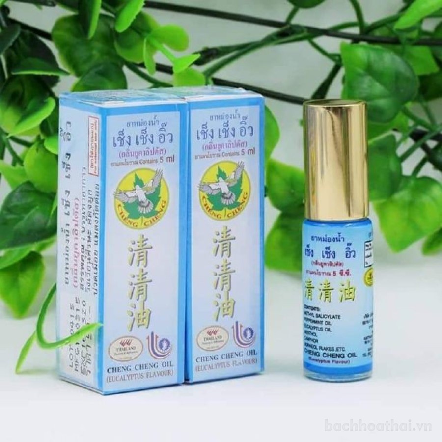 Dầu lăn khuynh diệp Cheng Cheng Oil Eucalyptus Flavour Roll On Thailand