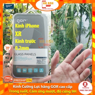 Bộ 2 Kính Cường Lực iPhone XR Full màn mỏng 0.2mm, độ cứng 9H hãng GOR cao cấp(Tặng mã freeship extra toàn quốc)