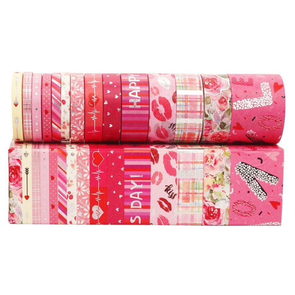CHOOKEY Băng Keo Dán Trang Trí 14 Cuộn Cho Ngày Valentine