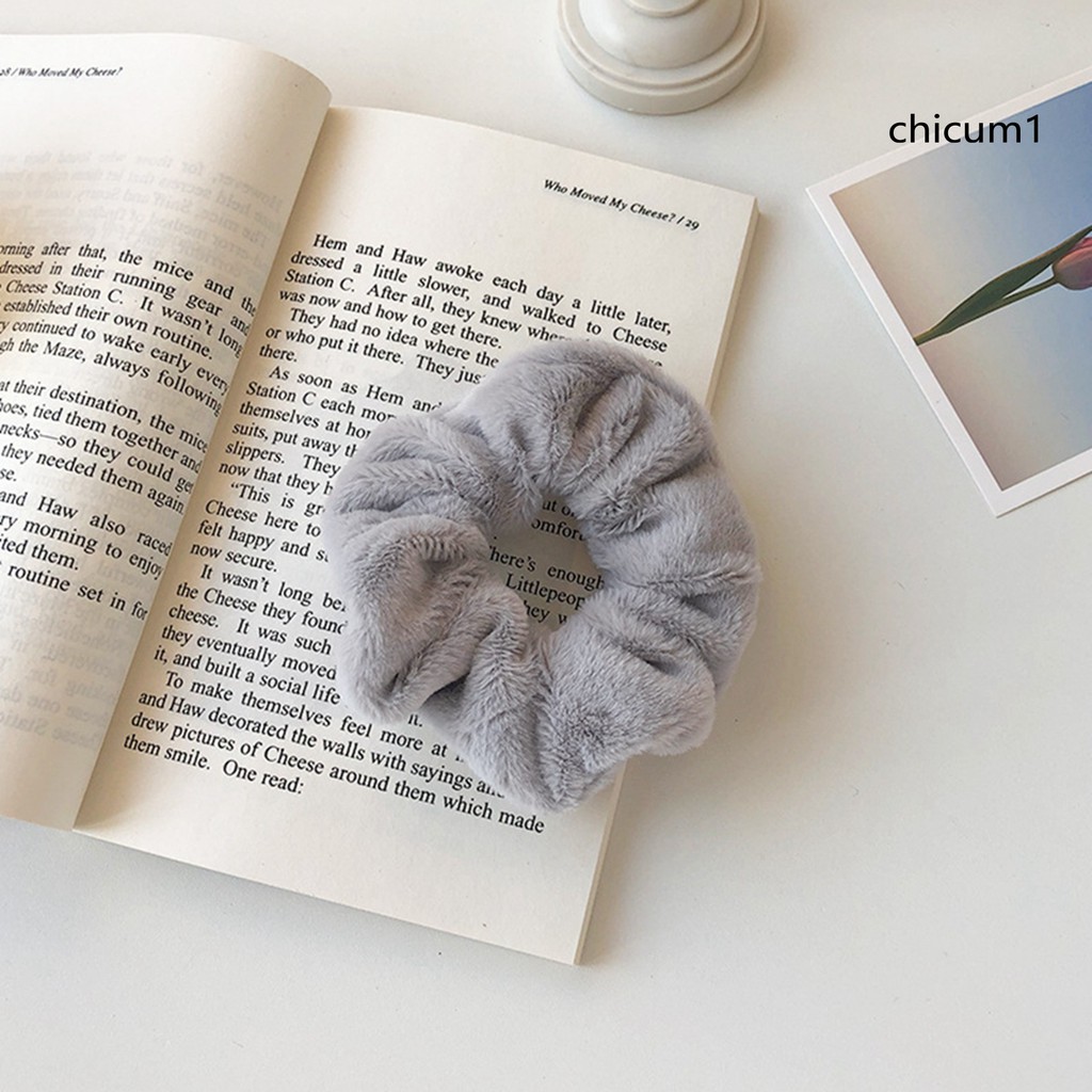 Dây Buộc Tóc Phối Lông Mềm Mại Cho Nữ