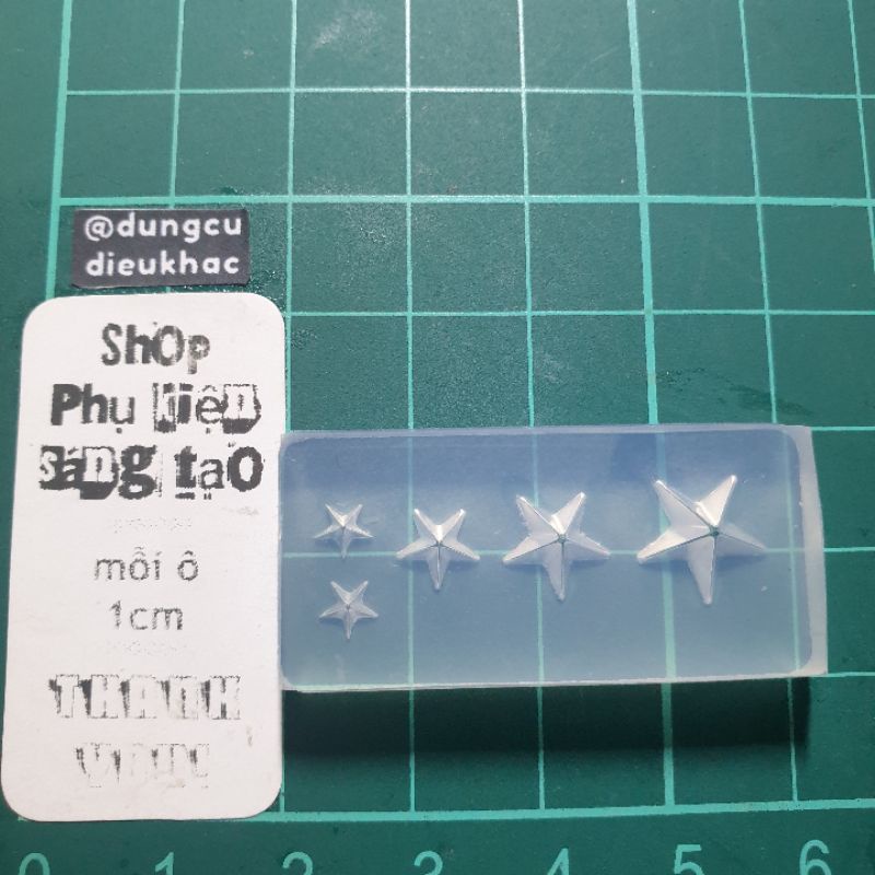 Khuôn ngôi sao silicon trang trí nail- keycap KH-S03