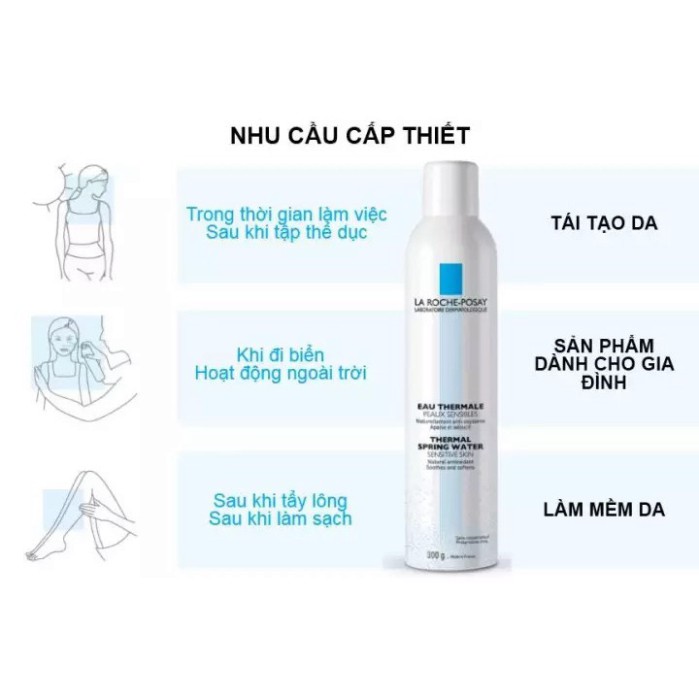 [CHÍNH HÃNG] La Roche Posay Nước Khoáng Làm Dịu Và Bảo Vệ Da Thermal Spring Water (50ml - 150ml - 300ml)