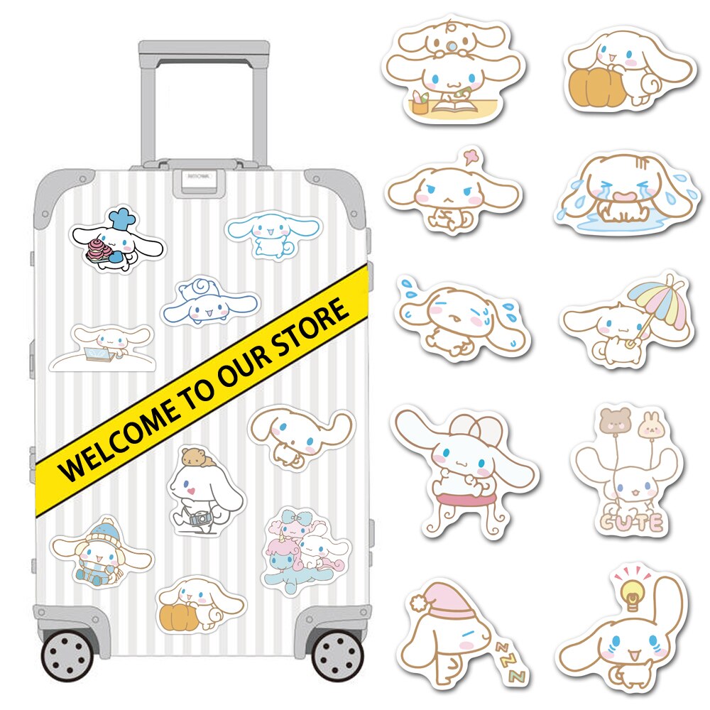 Bộ 50 cái nhãn dán trang trí in hình nhân vật hoạt hình dễ thương