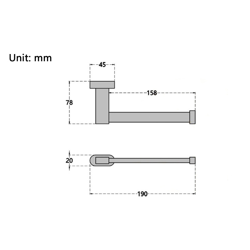 QQ Giá Đỡ Cuộn Khăn Giấy Vệ Sinh Bằng Đồng Thau Thiết Kế Đơn Giản Tiện Dụng Cho