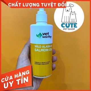 (Sản phẩm tốt) Dầu cá hồi Vet Worthy Salmon Oil - 32 Oz 400ml & 900ml
