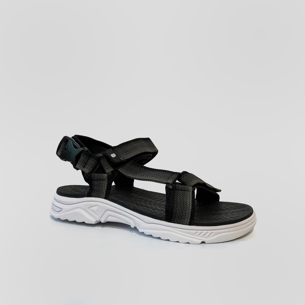 Giày Sandal Nam Nữ Unisex The BiLy Quai Chéo Dây Dù Đế Phylon Siêu Êm Nhẹ Màu Xám Thổ Cẩm-DTMD01-Xám Thổ Cẩm