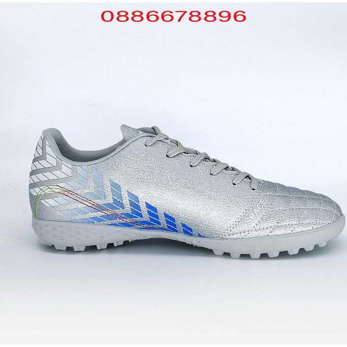 Giầy đá bóng Zocker Space Bạc chính hãng THON-GỌN-MỀM MẠI (Tặng tất thể thao chống trơn 8sport 35k)
