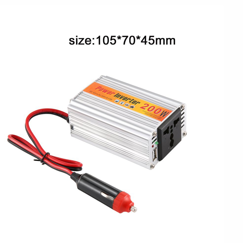 200W Car Auto Inverter Power Supply Adapter 12V DC to 220V AC Laptop Computer