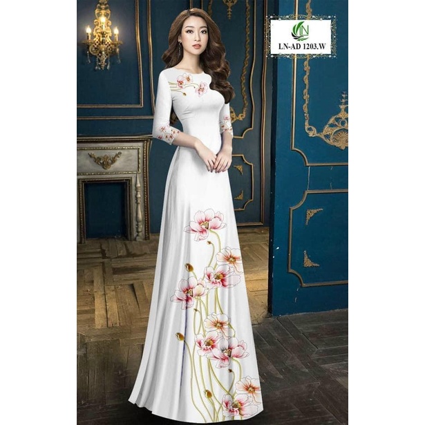 ÁO DÀI HOA MAY SẴN ĐỦ SIZE