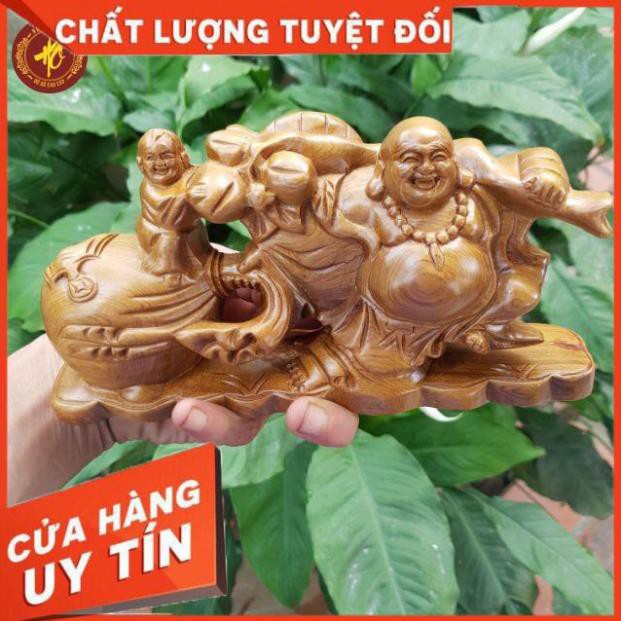 Tượng phật di lặc gỗ thơm BÁCH - XANH ngát mùi hương