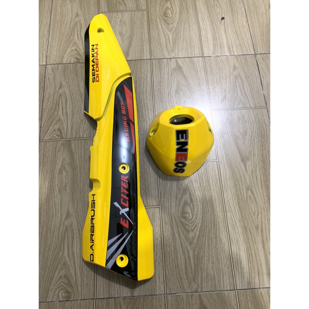 ỐP pô va chụp đich pô xe exciter 155 màu vàng