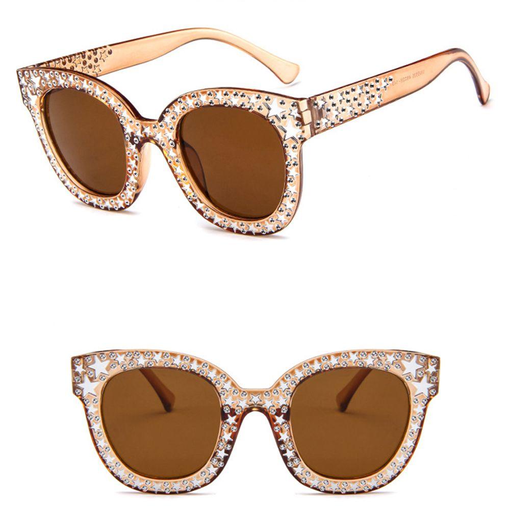 Kính Mát Gọng Vuông Họa Tiết Hình Học Thời Trang Cho Nữ