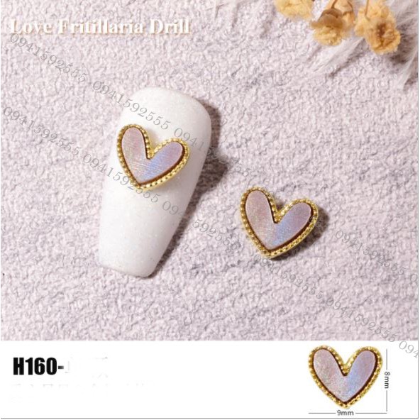 Charm tim Unicorn trang trí móng làm nail