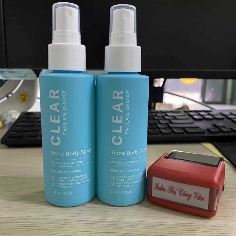 Xịt Giảm Mụn Paula's Choice Clear Acne Body Spray 2% BHA Cho Cơ Thể 118ml
