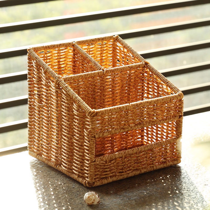 Giỏ Mây Đựng Điều Khiển Từ Xa Để Bàn Tiện Dụng