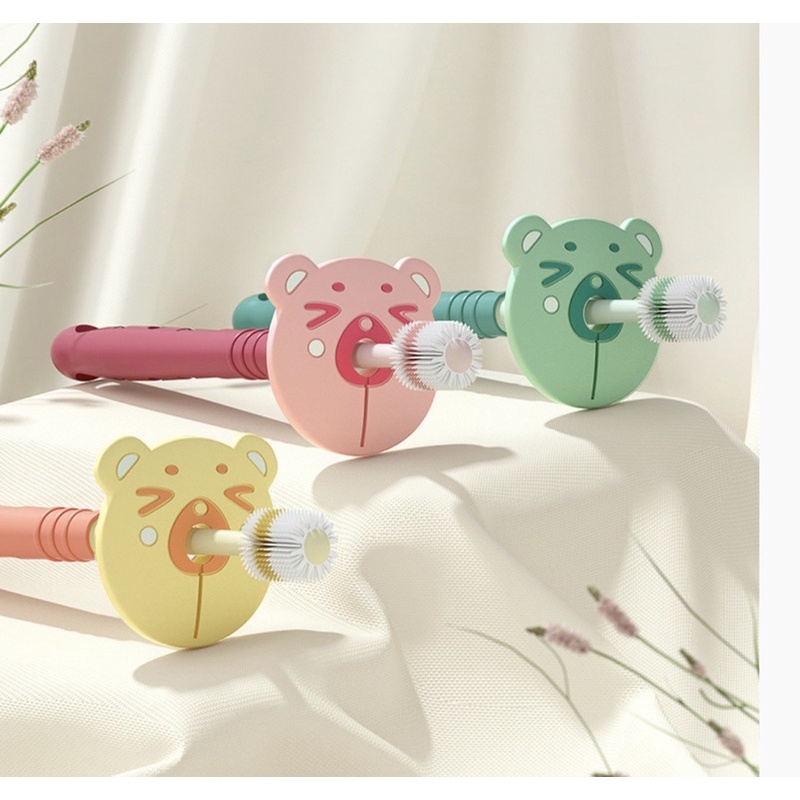 Bàn chải đánh răng siêu mềm cho bé xoay 360 độ.