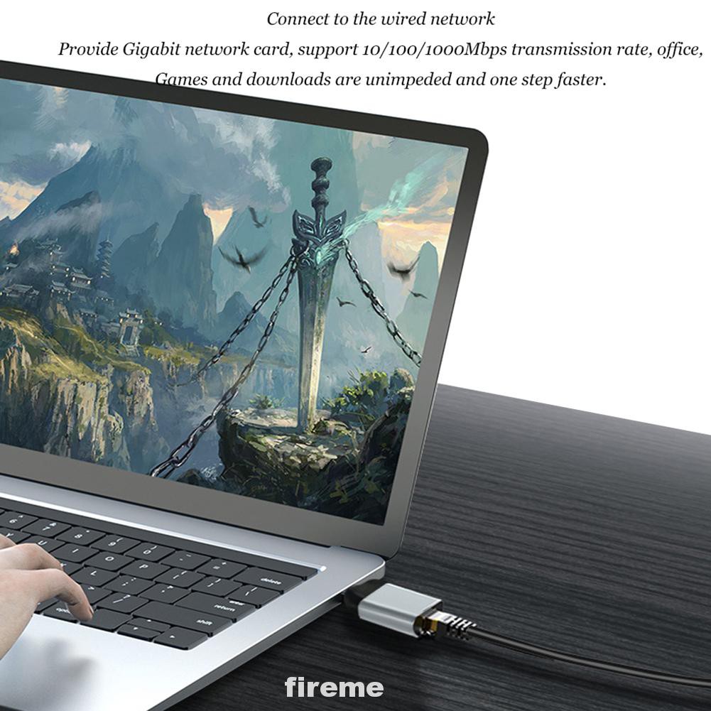 Đầu Chuyển Đổi Usb C Sang Ethernet 1 Đầu Cắm Type-C Bằng Hợp Kim Nhôm Cho Thunderbolt 3 | BigBuy360 - bigbuy360.vn