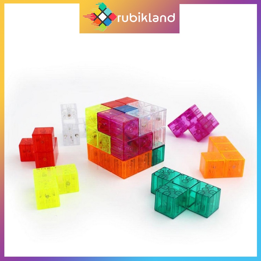 Khối Rubik Lắp Ráp Magic Magnetic Cube YongJun Nam Châm Trong Suốt Rubic Đồ Chơi Trí Tuệ Trẻ Em