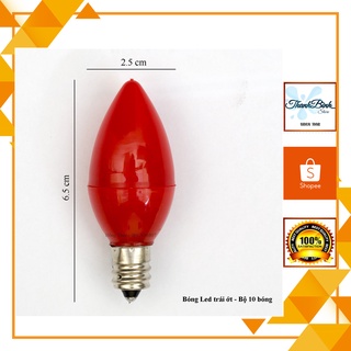 BÓNG ĐÈN QUẢ NHÓT SỢT ĐỐT ĐUI E12/ BÓNG ĐÈN THỜ