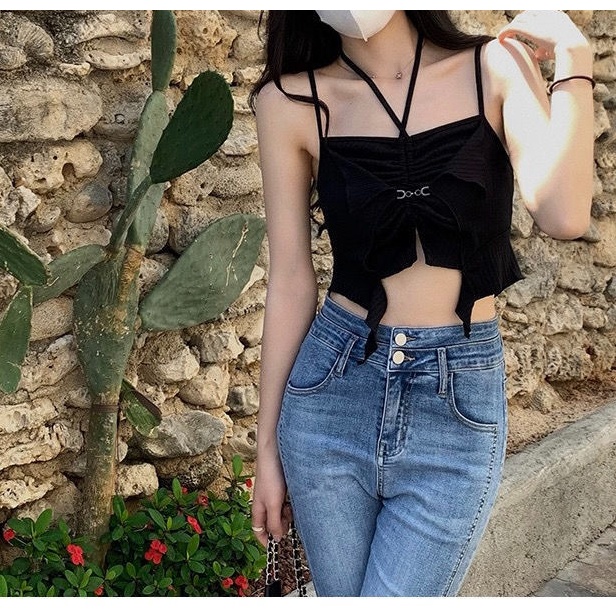 Áo Nữ Hai Dây Phong Cách Hàn Quốc Gợi Cảm