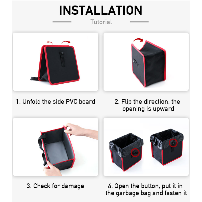 Túi đựng đồ dùng rác SEAMETAL gắn phía sau ghế xe hơi treo lên được chống thấm nước tiện lợi đa năng