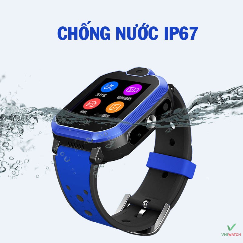[Ảnh thật{ Đồng hồ định vị trẻ em chống nước VNI011 màu xanh