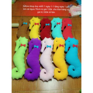 GỐI ÔM CÁ NGỰA CHO BÉ kt:80cm