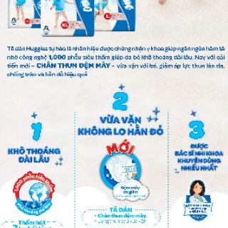 Tã dán Huggies size đại M76/L68/XL62
