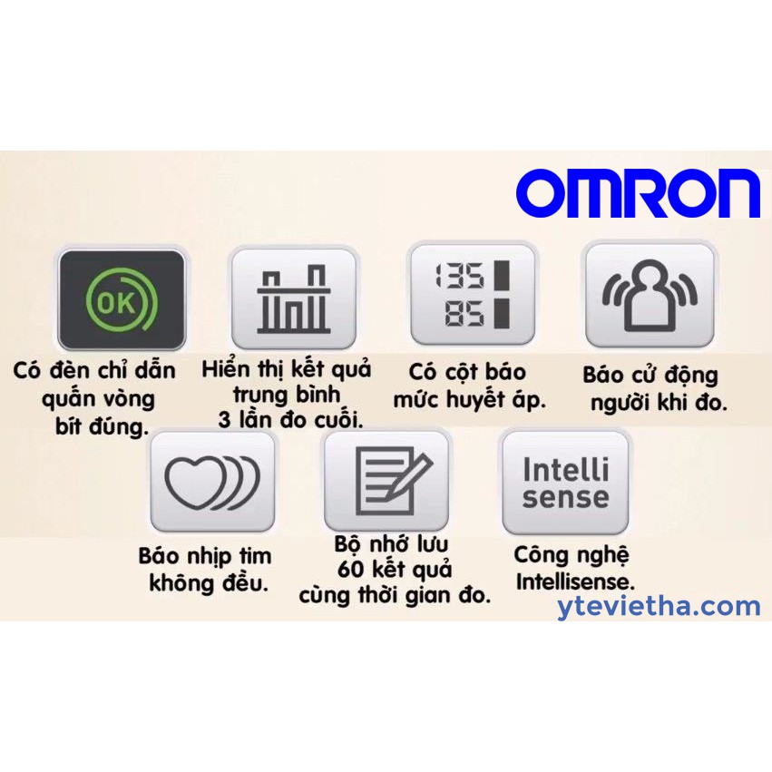 Máy đo huyết áp bắp tay cao cấp Omron HEM-7130-YTVH