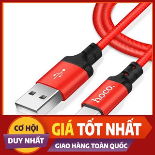 CÁP SẠC DÂY SẠC HOCO X14 DÂY DÙ 1M, 2M - Cổng Type C cho điện thoại android