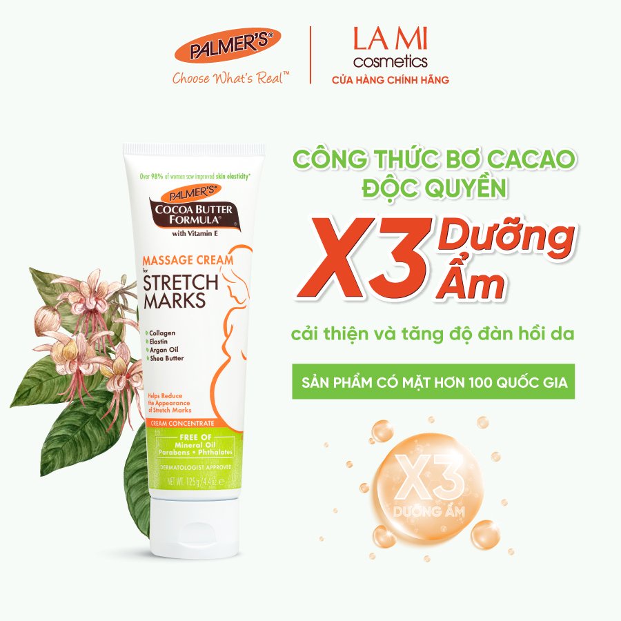 Kem giảm rạn da cho mẹ bầu chính hãng Palmer's 125g