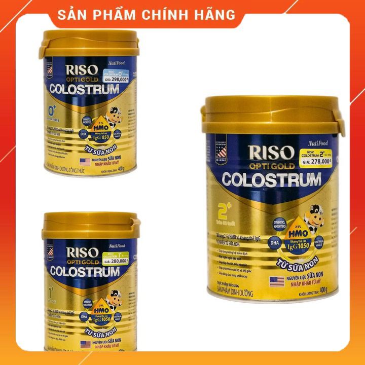 Sữa_ Bột _Riso OPTI GOLD COLOSTRUM_0+/1/+2+/ 400g_Combo 2lon 400g