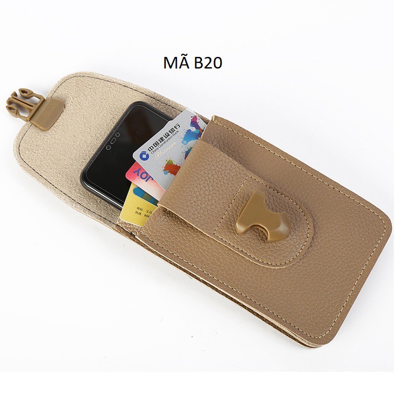 Bao da đựng điện thoại, Túi Da Đựng Điện Thoại, Túi Mini Đeo Hông MÃ B20 nhiều Ngăn Tiện Dụng đeo thắt lưng Khóa Gài | BigBuy360 - bigbuy360.vn