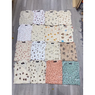 Bộ ngủ tay cộc quần cộc chất đũi mát có size