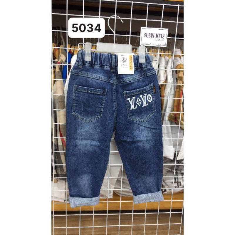 Quần jeans trẻ em SB5034 sz 12kg - 22kg quần bò bé trai bé gái cạp chun (hàng có sẵn) SUBIN KIDS