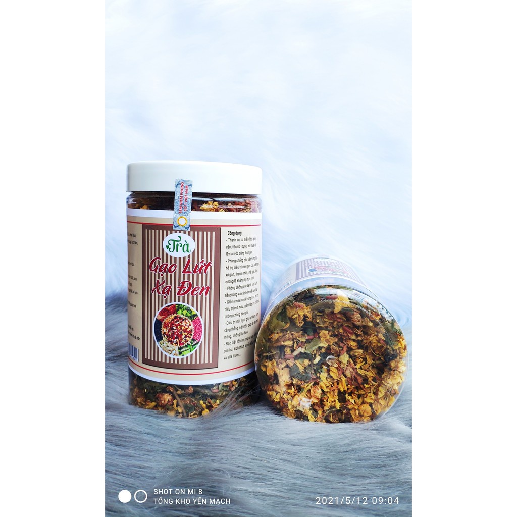 Trà gạo nứt xạ đen giảm cân hộp 500gr