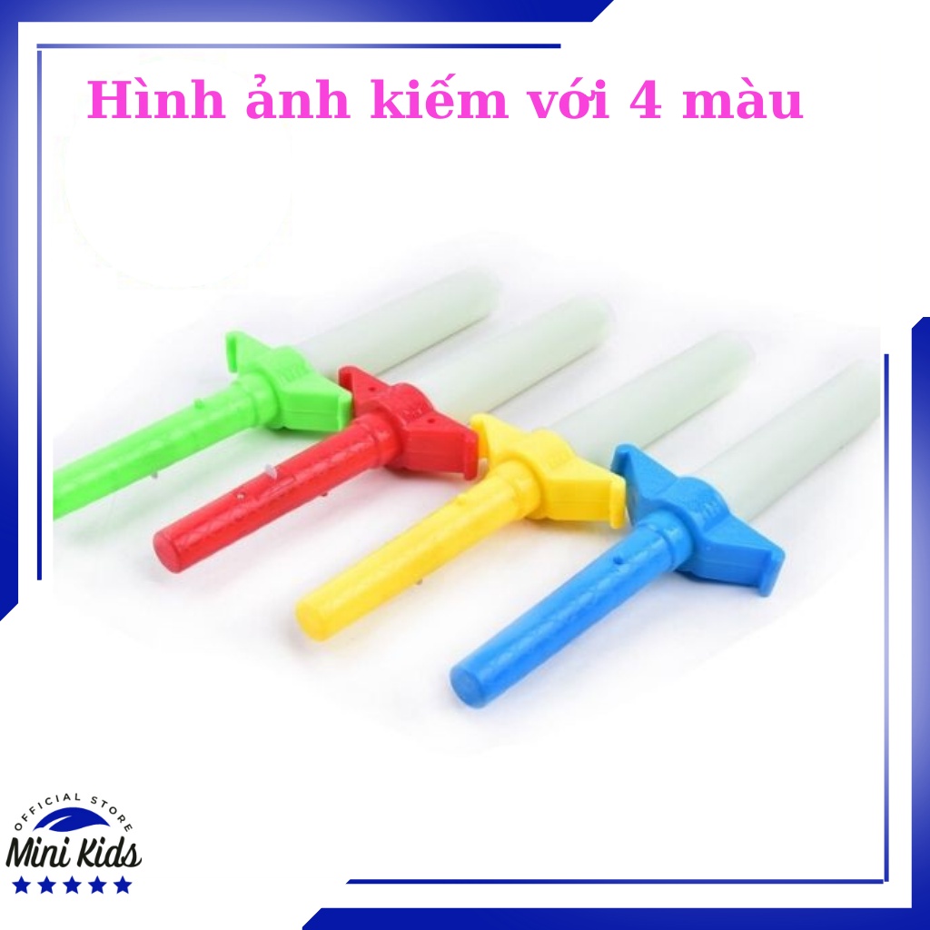 Kiếm đồ chơi 4 đoạn có đèn LED phát sáng, Gậy ánh sáng 4 khúc dài 69cm thích hợp đi chơi lễ hội - Đồ chơi MiniKids