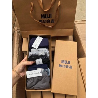 Quần lót nam Muji xuất Nhật cotton, quần sịp nam set 5c