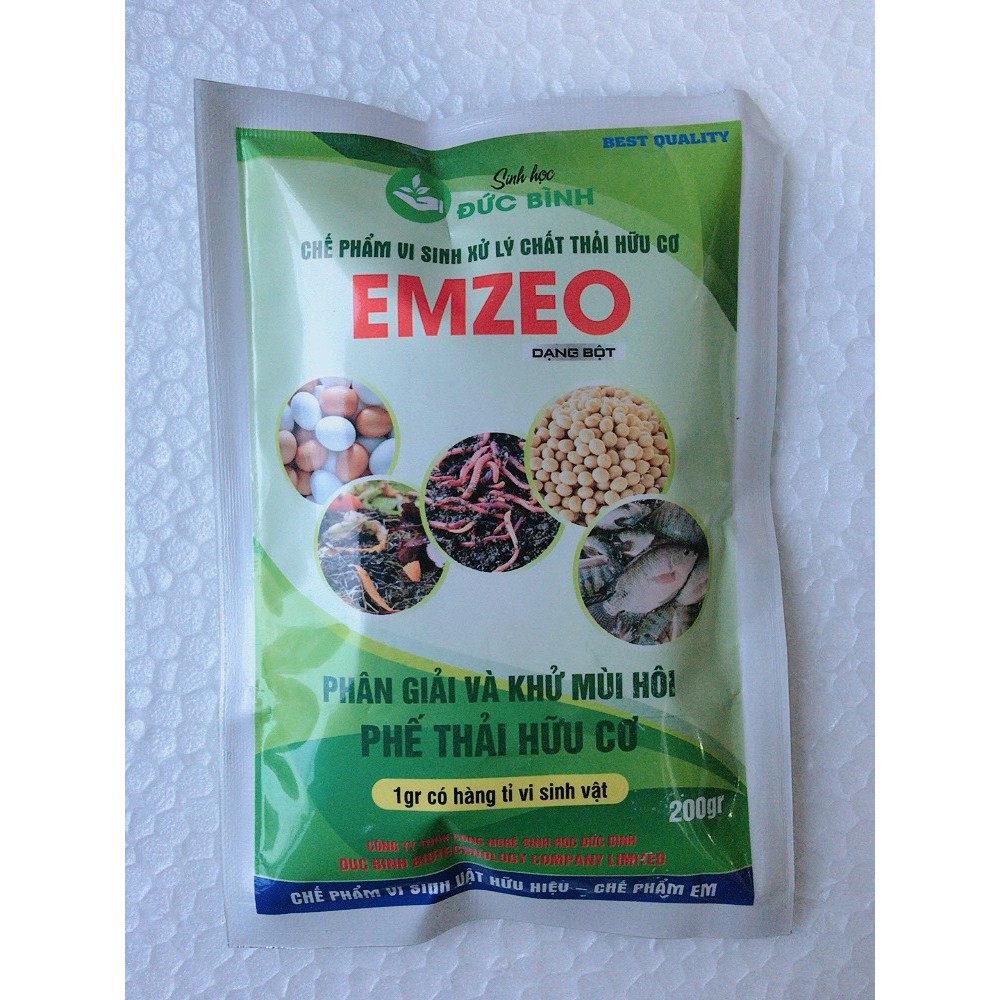 Chế phẩm sinh học Emzeo khử mùi hôi phân cá, đậu tương, rác thải nhà bếp