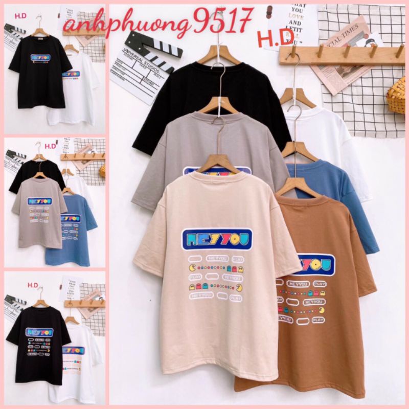 Áo thun Hey YOU Tay Lỡ Dáng Rộng Việt NamUnisex chất cotton mịn mềm 1 màu Đen duy nhất (Cotton loại 1) Trend 2022