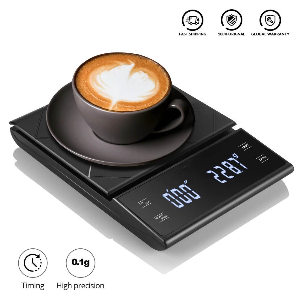 Household coffee scale hand wash multi function bar electronic scale with timer 3kg kitchen scale