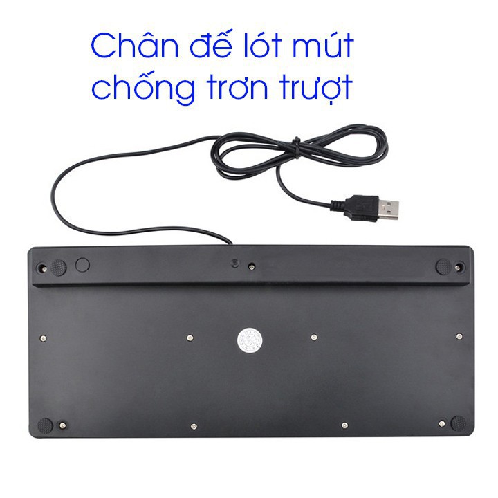 Bàn phím máy tính mini K1000 nhỏ gọn, kết nối cổng USB tương thích mọi hệ điều hành | BigBuy360 - bigbuy360.vn