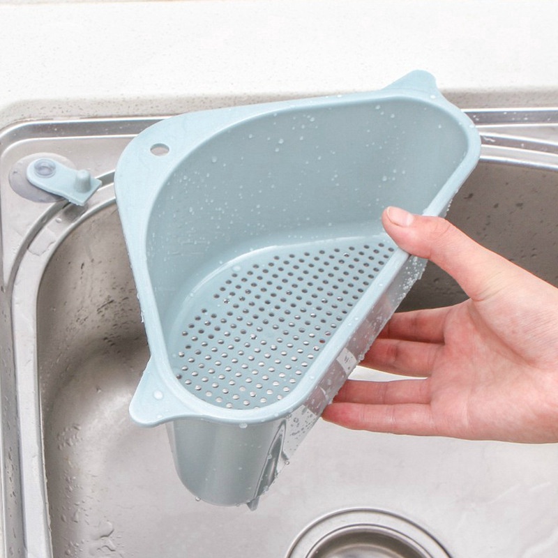 Giá Đỡ Hình Tam Giác Đa Năng Có Lỗ Ráo Nước Gắn Bồn Rửa Nhà Bếp