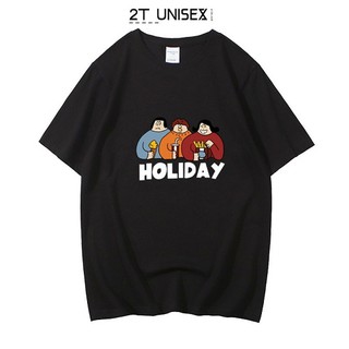 Áo phông Holliday in hình tay lỡ, áo thun 2T unisex form rộng P3