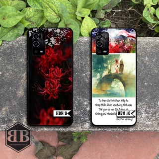 ỐP LƯNG KÍNH CƯỜNG LỰC OPPO A55 hình hoa bỉ ngạn