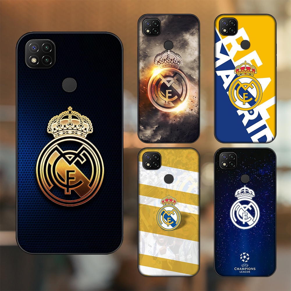 Ốp lưng Xiaomi Redmi 9C viền đen in hình Real Madrid