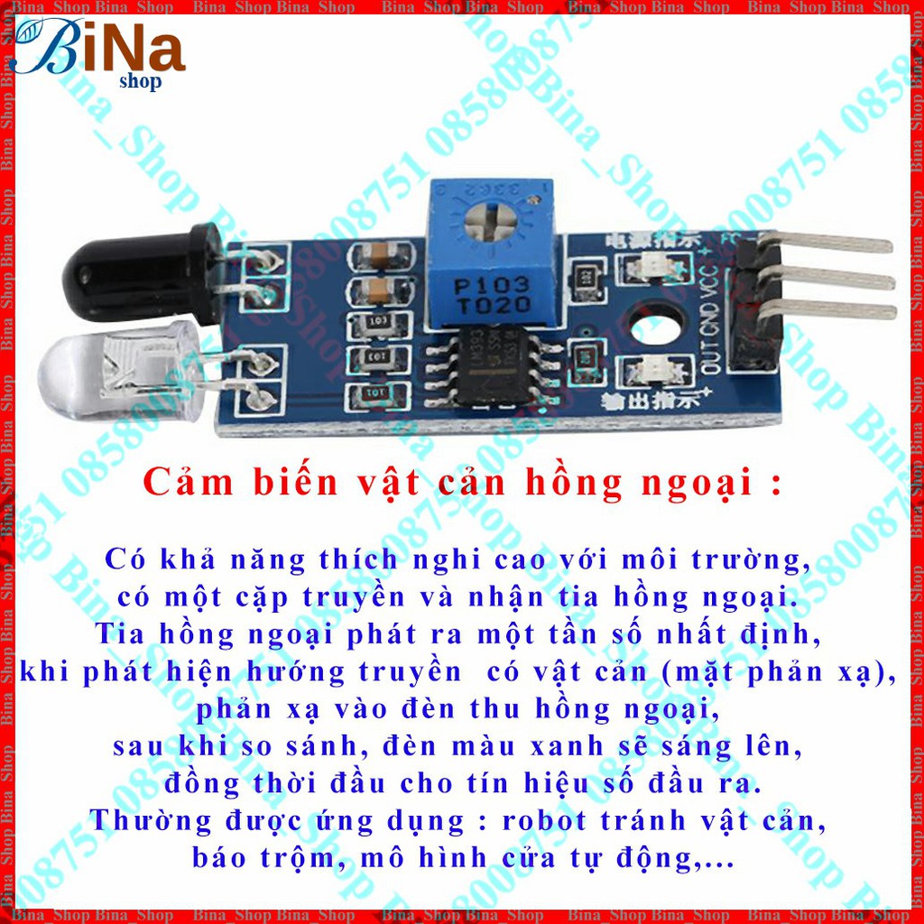 Mạch cảm biến vật cản hồng ngoại LM393 Arduino cảm biến dò đường nhiều phiên bản